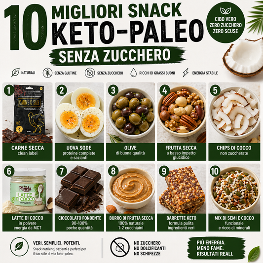 10 migliori snack keto-paleo senza zucchero