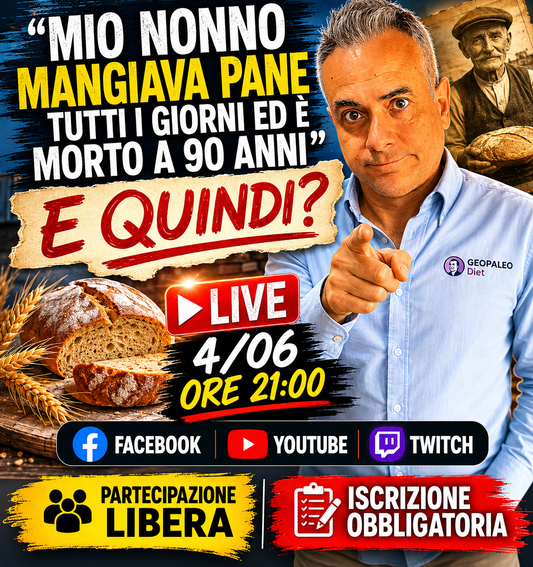LIVE ."Mio Nonno Mangiava Pane Tutti i Giorni ed è Morto a 90 Anni". E Quindi?