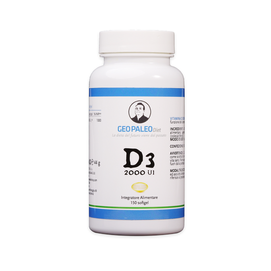 Vitamina D3 Alto Dosaggio 2000 UI in capsule softgel con Olio di Oliva