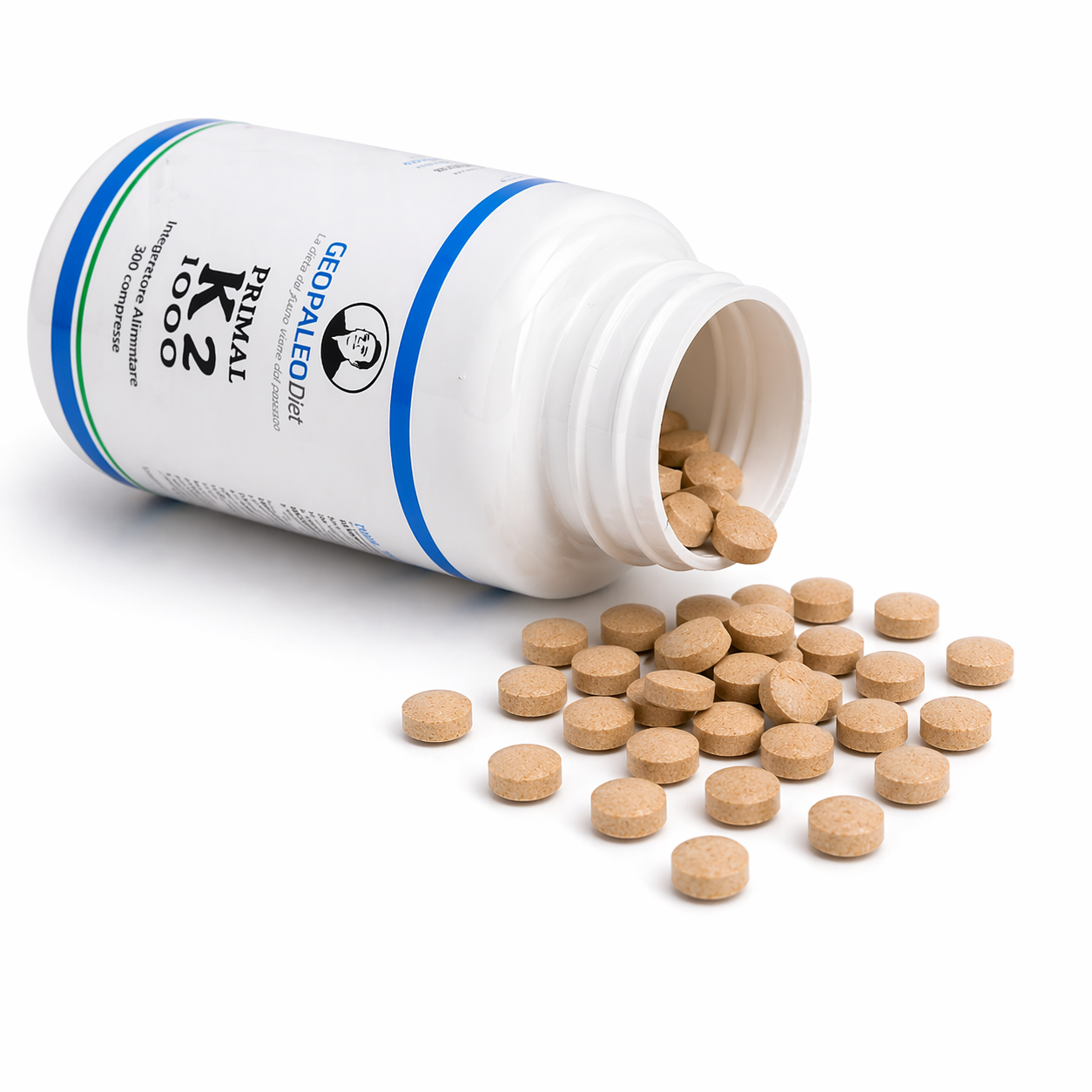 Primal K2 1000 - Vitamina K2/MK7 200 mcg - No Soya, No Glutine, No Lattosio (300 compresse) "PREVENDITA"