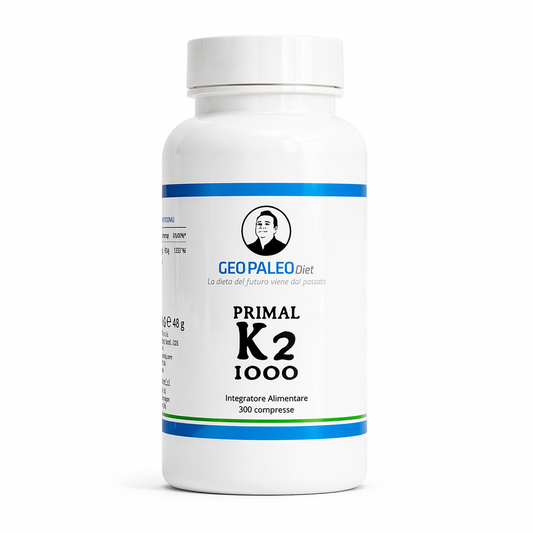 Primal K2 1000 - Vitamina K2/MK7 200 mcg - No Soya, No Glutine, No Lattosio (300 compresse)