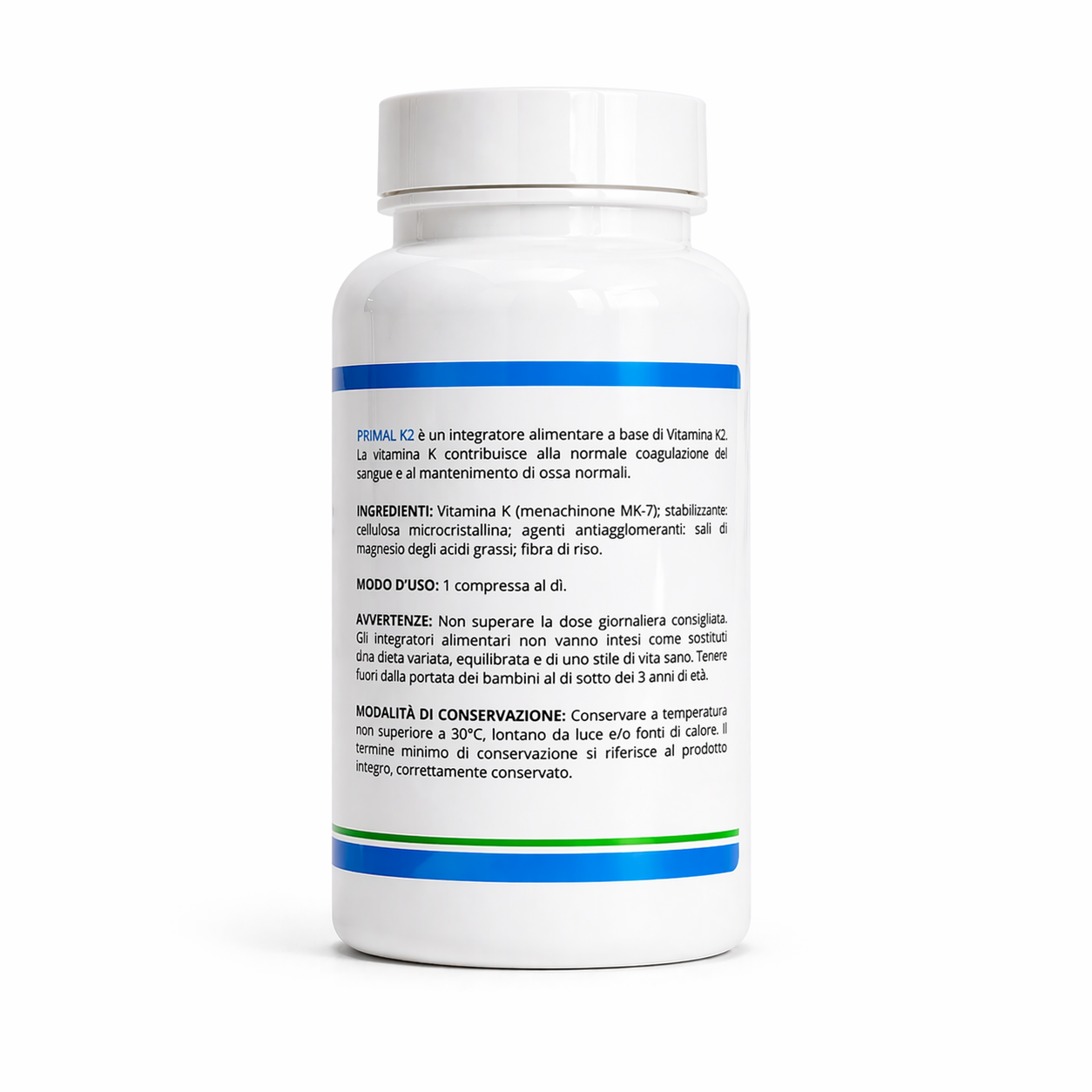 Primal K2 1000 - Vitamina K2/MK7 200 mcg - No Soya, No Glutine, No Lattosio (300 compresse) "PREVENDITA"